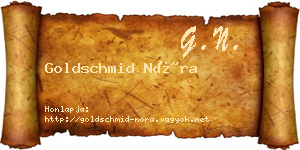 Goldschmid Nóra névjegykártya