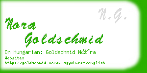 nora goldschmid business card